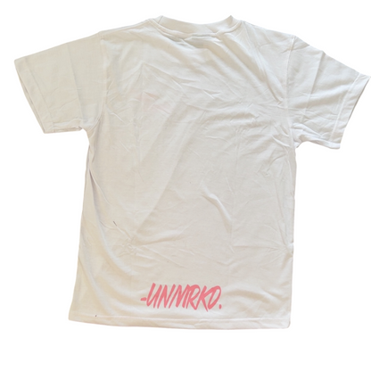 classic -UNMRKD. Tee  ‘white&pink’